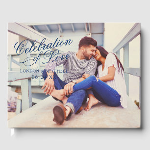 Livre D'or Célébration de l'amour en photo de mariage Navy