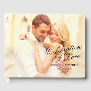 Livre D'or Célébration noire de la photo de mariage d'amour