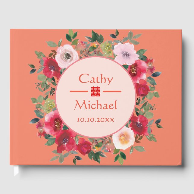 Livre D'or Cérémonie du thé mariage chinois à la couronne de  (Recto)