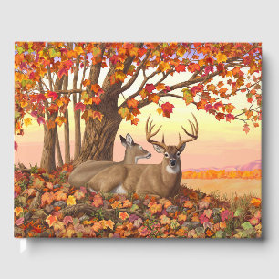 Livre D'or Cerf blanc en automne Nouvelle-Angleterre Couleurs