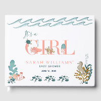 C'est une fille sous le Baby shower de corail mari