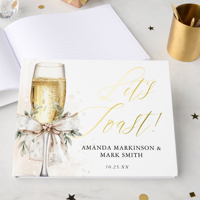 Livre D'or Champagne Trinquons au Mariage d'Hiver (Créateur téléchargé)
