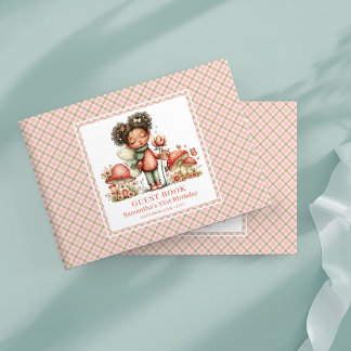 Livre d'or Champignon Floral Rose Fée Charmeur