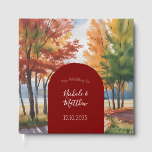 Livre D'or Changement rustique du Mariage Feuille