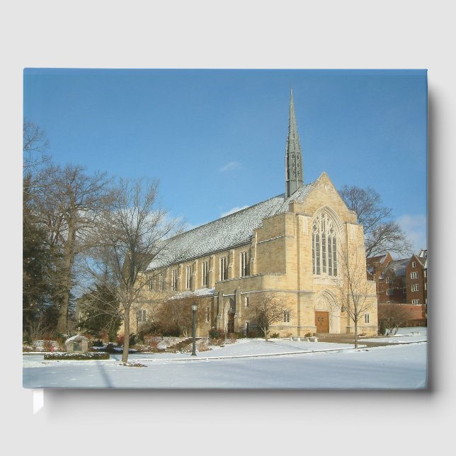Livre D'or Chapelle Harbison en hiver au Grove City College (Recto)