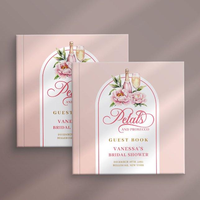 Livre D'or Charming petals and prosecco bridal shower  (Charming petals and prosecco bridal shower guest book art

)