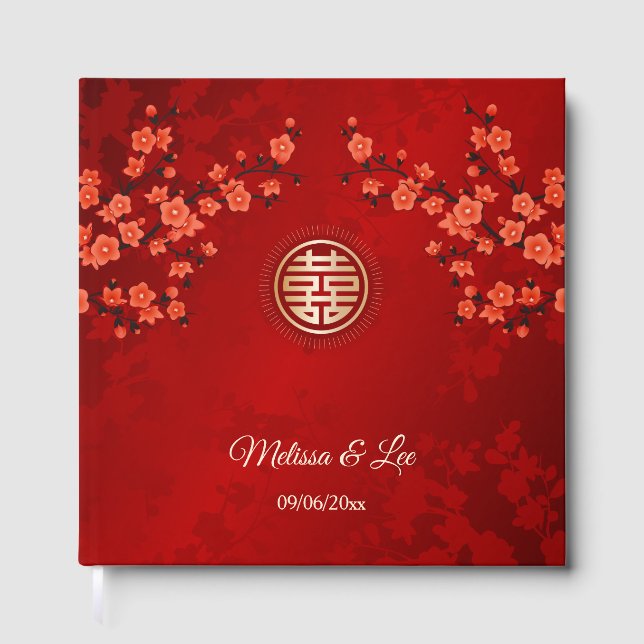 Livre D'or Cherry Blossom Mariage chinois (Recto)