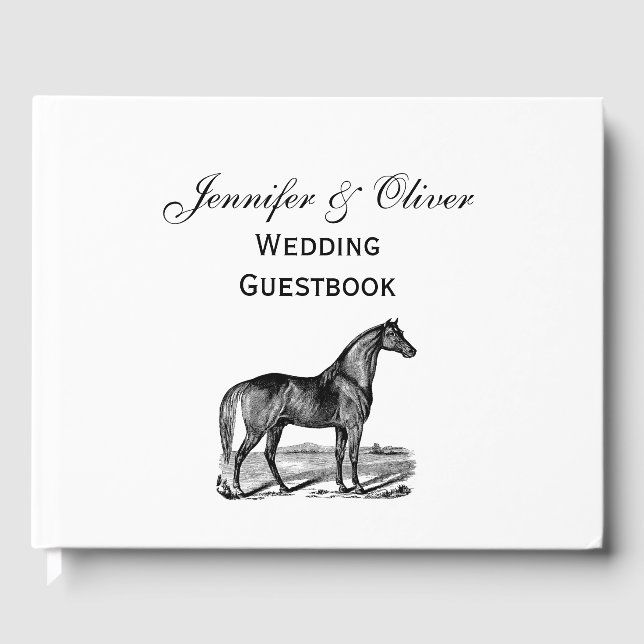 Livre D'or Cheval debout vintage (Recto)