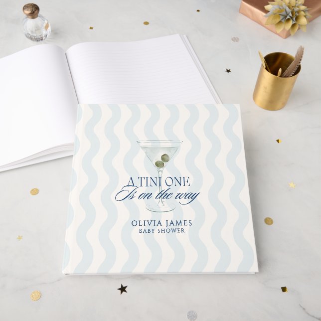 Livre D'or Chic a tini one boy baby shower (Recto ouvert)