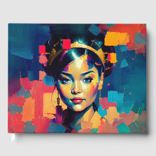 Livre D'or Chic Gold Foil Colorful Femmes Impasto peinture à