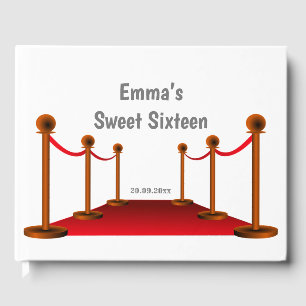 Livre D'or Chic Sweet 16 Hollywood Tapis rouge Anniversaire
