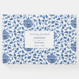 Livre D'or Chinoiserie Chic Classic Mariage Bleu