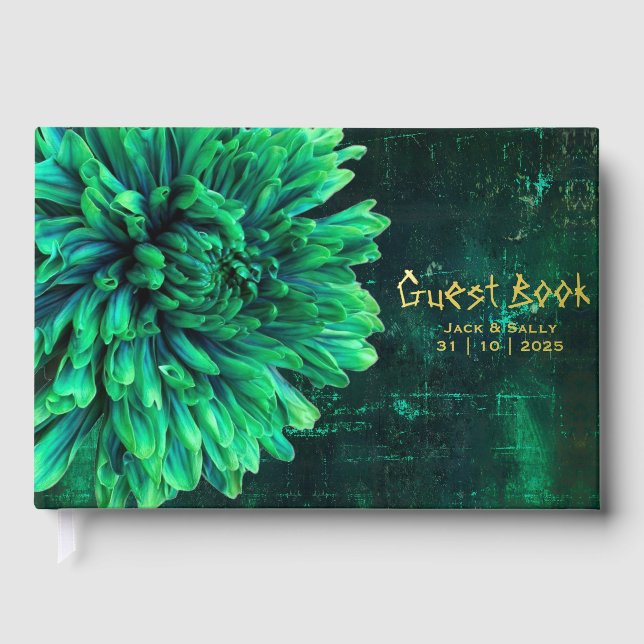 Livre D'or Chrysanthème noir et vert (Recto)