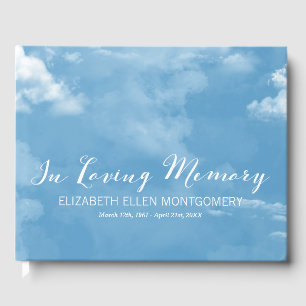 Livre D'or Ciel bleu nuageux en mémoire d'amour