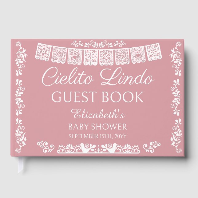 Livre D'or Cielito Lindo Blush Pink Baby Shower (Recto)