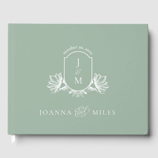 Livre D'or Cimetière vintage de Monogramme (Recto)