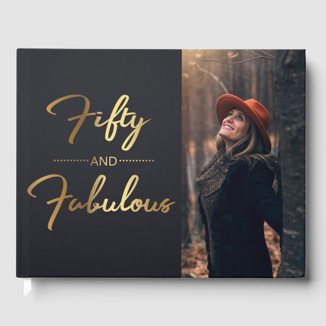 Livre D'or Cinquante Et Fabuleux 50e Anniversaire Photo (Recto)