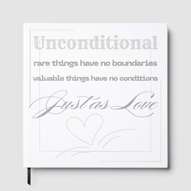 Livre D'or Citation d'amour inconditionnel  (Recto)