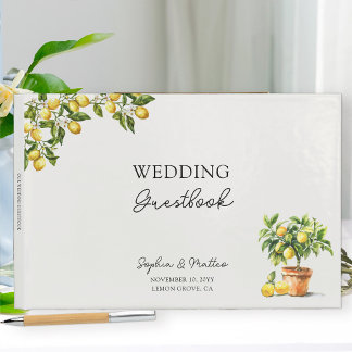 Livre D'or Citron Grove Rustique Italien Mariage à thème