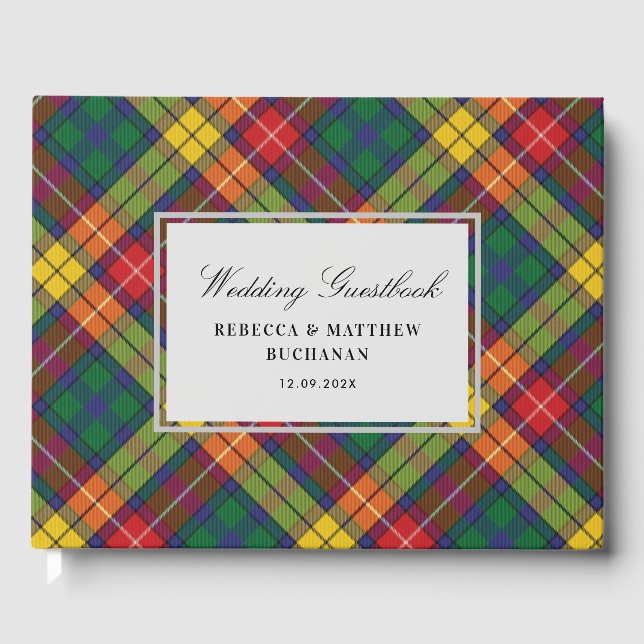 Livre D'or Clan Buchanan Tartan Plaid Multicouleur Personnali (Recto)