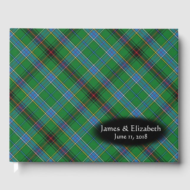 Livre D'or Clan écossais Duncan Tartan Plaid Mariage (Recto)