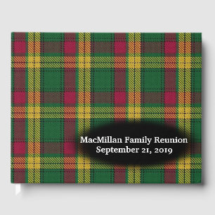 Livre D'or Clan MacMillan Tartan Plaid Family Reunion
