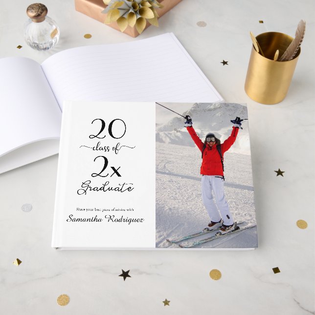 Livre D'or Classe Élégante De Motif Photo 2025 (Recto ouvert)