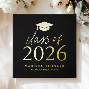Livre D'or Classe moderne de 2025 Black Photo Graduation