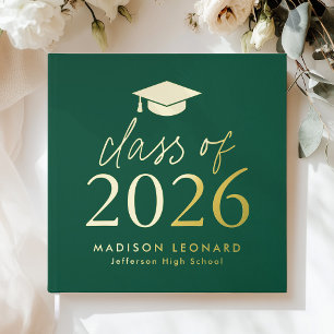 Livre D'or Classe moderne de 2025 Green Photo Graduation