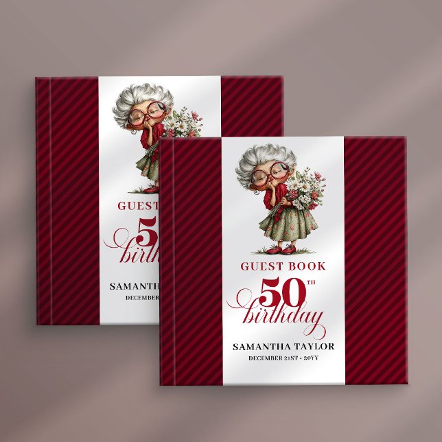 Livre D'or Classic Quirky Woman 50th Birthday Whimsical  (Classic Quirky Woman 50th Birthday Whimsical Guest Book

)