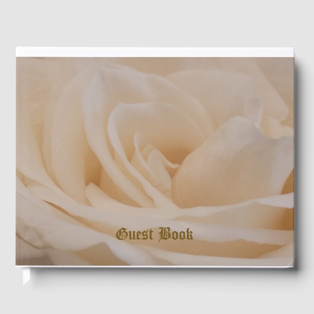 Livre D'or Closeup Rose couleur crème (Recto)