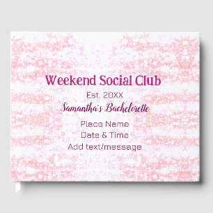 Livre D'or club social de week-end rose paillettes enterremen