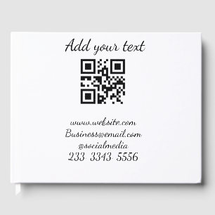 Livre D'or code QR personnalisé simple ajouter votre nom text