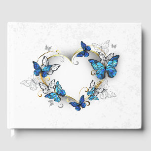 Livre D'or Coeur bijoux avec papillons Morpho