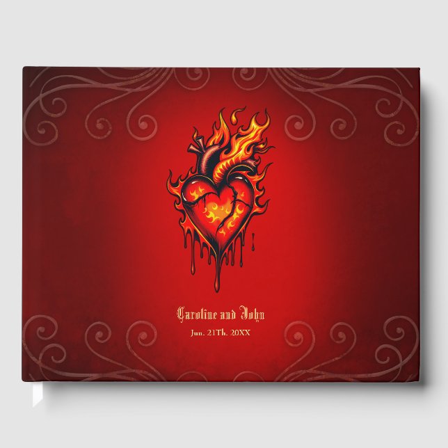 Livre D'or Coeur flamboyant. (Recto)