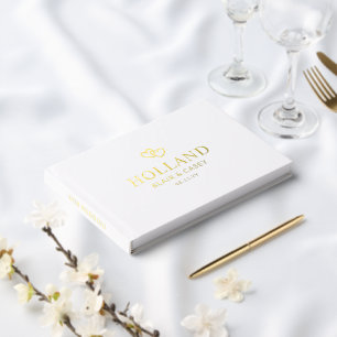 Livre D'or Coeurs d'or enfermés Mariage romantique