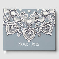 Cœurs en dentelle blanche Charme romantique Shower