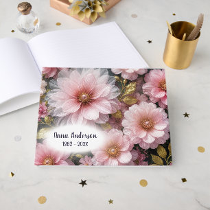Livre D'or Collection Abstraite Cosmos Rose