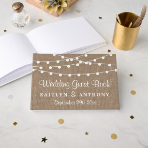 Livre D'or Collection de Mariages Rustic Burlap