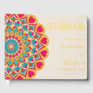 Livre D'or Coloré Ethnic Mandala Bold & Bright Mariage