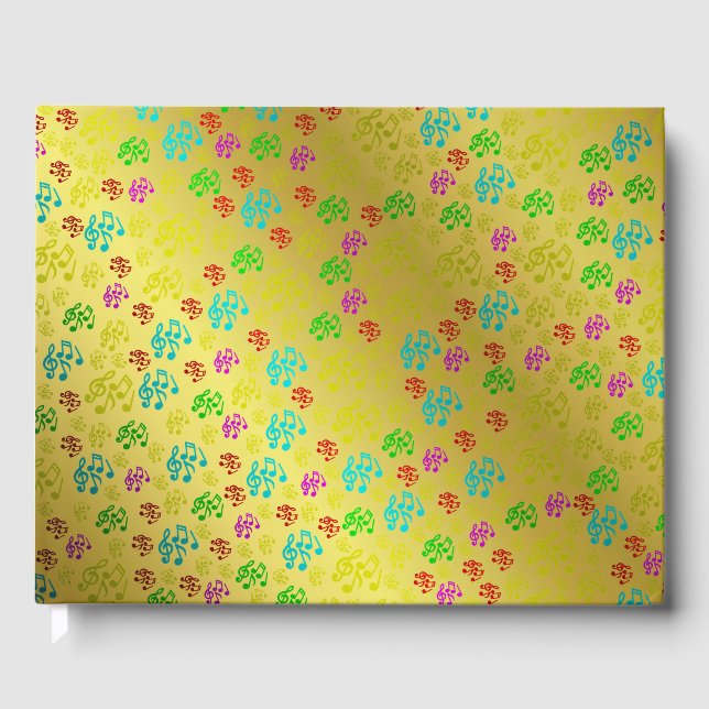 Livre D'or coloré, note, musical, mélodie, musique, son, (Recto)