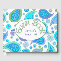 Coloré Paisley All Purpose Custom Guest Book