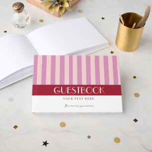 Livre D'or Coloré Style Clair Couleur Minimaliste Rayures