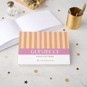 Livre D'or Coloré Style Clair Couleur Minimaliste Rayures 
