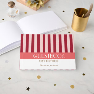 Livre D'or Coloré Style Clair Couleur Minimaliste Rayures