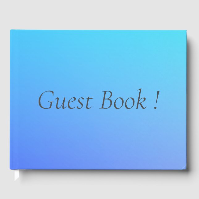 Livre D'or Combinaison de couleurs bleu deux tons (Recto)