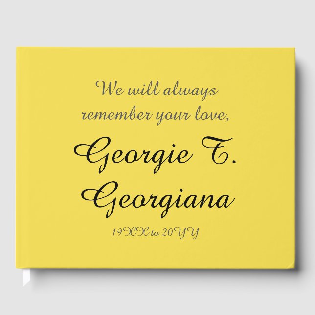 Livre d'or commémoratif de deuil et de respect (Recto)