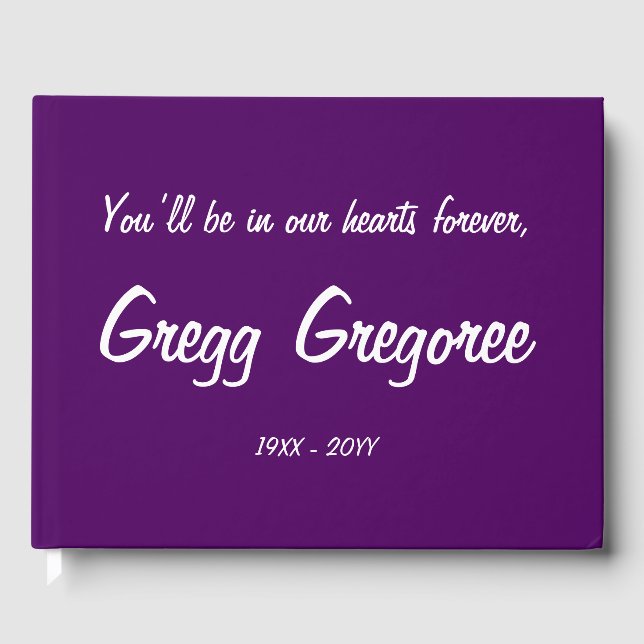 Livre d'or commémoratif de deuil et de silence (Recto)