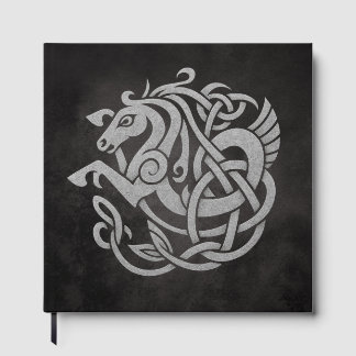 Livre D'or Conception de nœud de cheval mythique nordique