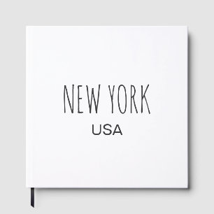 Livre D'or Conception de typographie minimaliste New York Éta